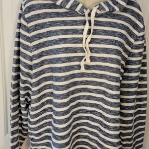 Women's Striped J Crew Pullover Hoodie XL